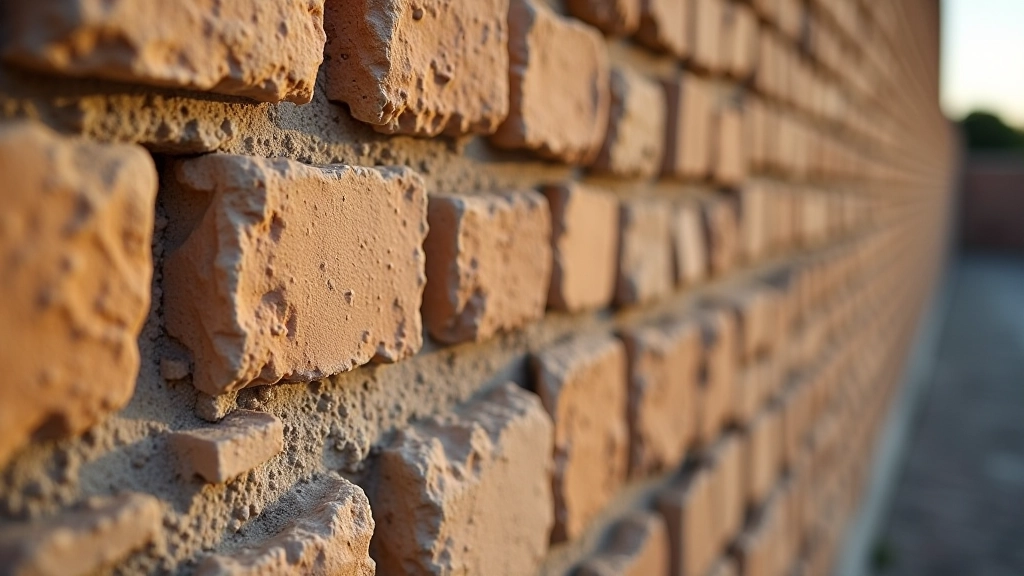 Detalle de muros de piedra caliza con mortero histórico, mostrando técnicas constructivas coloniales españolas
