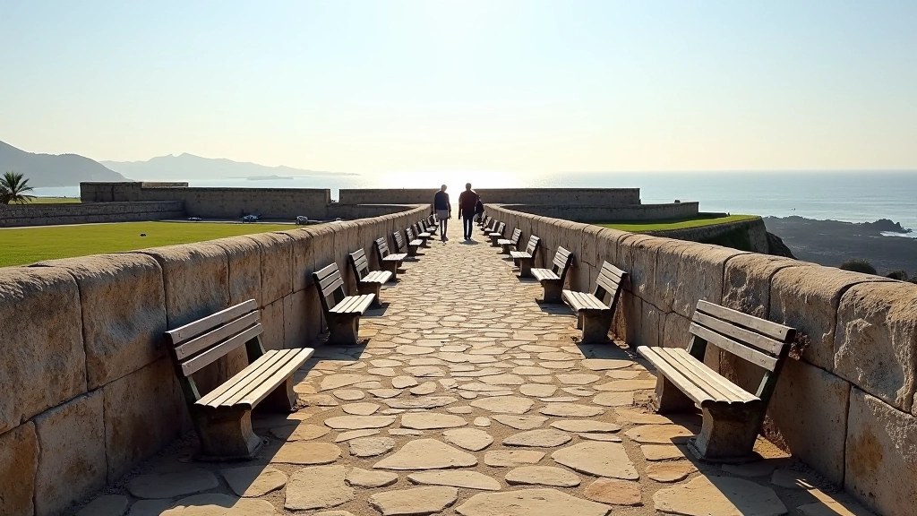 Vista panorámica del Fuerte San Cristóbal con senderos accesibles y áreas de descanso señalizadas